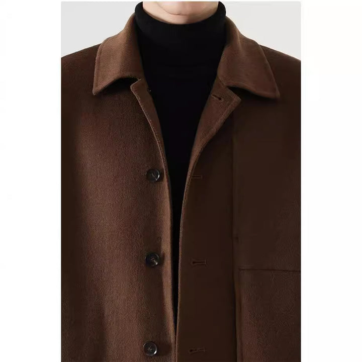 Herren Boxy Wollmix-Hemdjacke mit durchgehender Knopfleiste und überschnittener Schulter Drune
