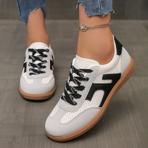 Damen Retro-Sneaker mit Gummisohle, leichtem Textilfutter und Komfortfußbett Drune