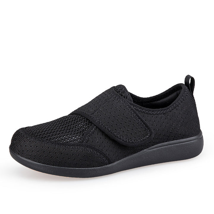 Herren nan orthopädischer Pantoffel mit verstellbarem Klettverschluss, atmungsaktivem Mesh und stoßdämpfender Schaumstoffsohle Drune