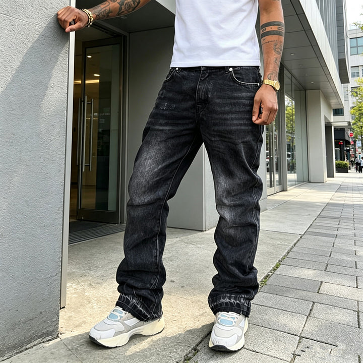 Herren Lässige Denim-Jeans mit Destroyed-Details Drune