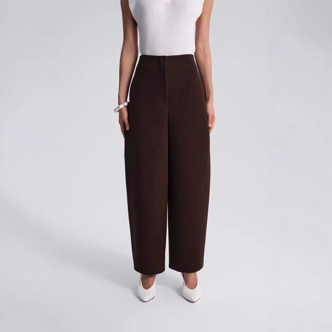 Damen Hochtaillierte Culotte-Hose mit geradem Bein und verdecktem Verschluss Drune