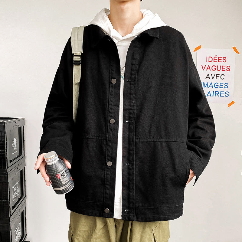 Herren Lässige Overshirt Jacke Drune