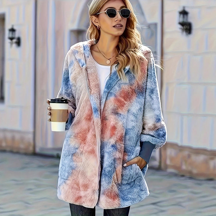 Damen Kapuzenjacke aus kuscheligem Teddyfell Drune