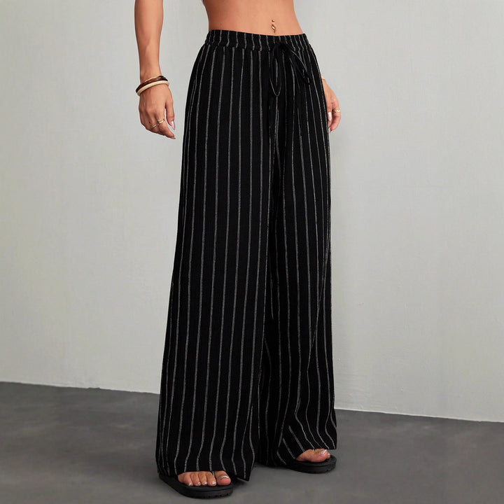 Damen Weit geschnittene gestreifte Freizeithose Drune