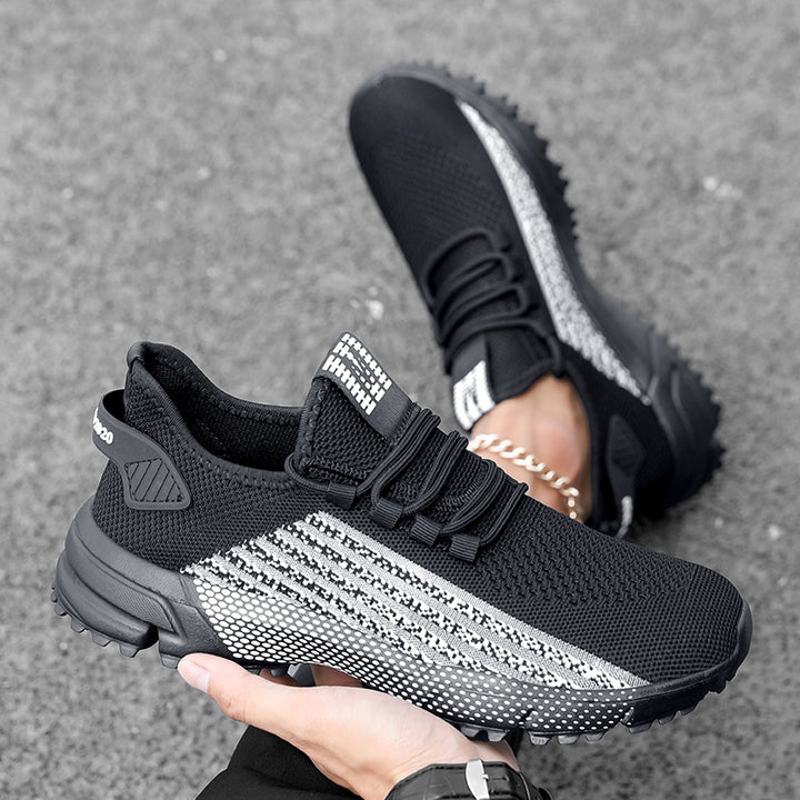 Herren nan atmungsaktive Stricksneaker mit profilierter Laufsohle und gepolsterter Fersenmanschette Drune