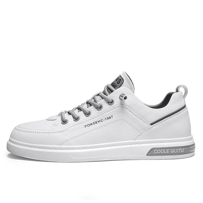 Herren elegante niedrige Leder-Sneaker mit Komfortfußbett und rutschfester Gummisohle Drune