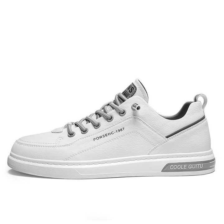 Herren elegante niedrige Leder-Sneaker mit Komfortfußbett und rutschfester Gummisohle Drune