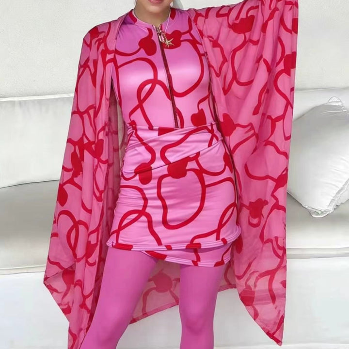 Damen modischer Bademantel mit weitem Cut Drune