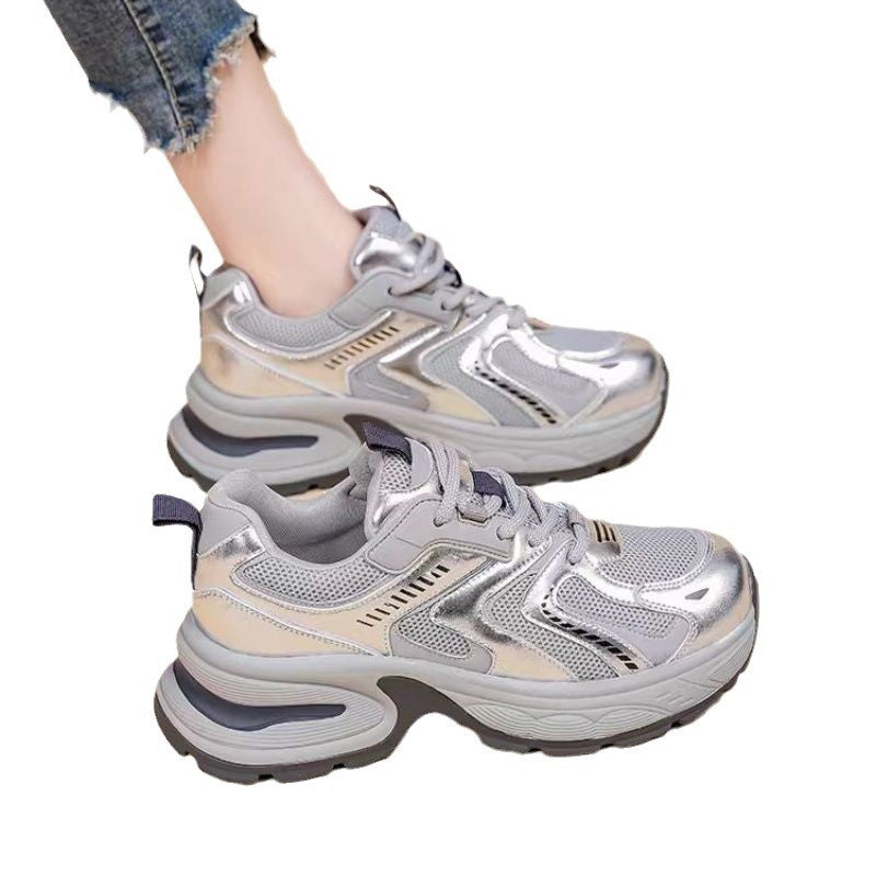 Damen Sportliche Sneakers mit reflektierenden Elementen und dämpfender Sohle Drune