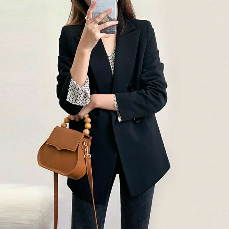 Damen Eleganter Doppelreiher Blazer Drune