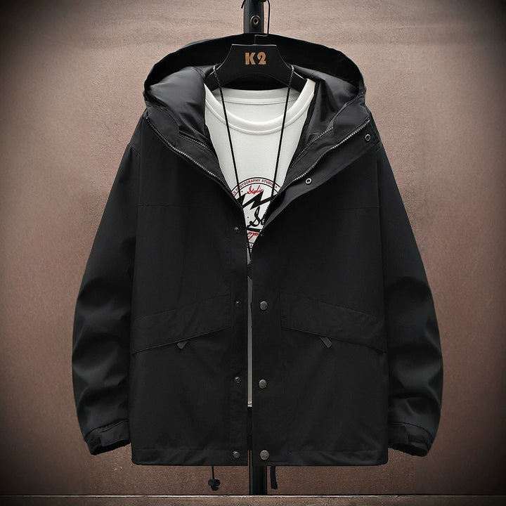 Herren Funktionsjacke mit verstellbarem Kapuzensystem Drune