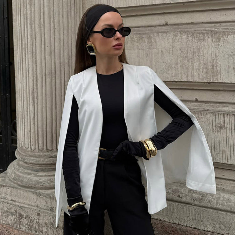 Damen Modische Blazerjacke mit weitem Schnitt und eleganten Details Drune