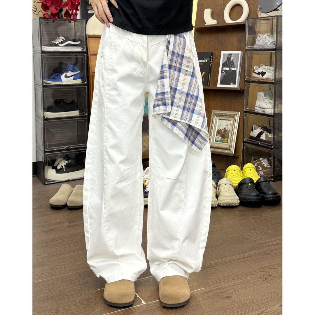 Damen Weitgeschnittene Cargo-Hose Drune