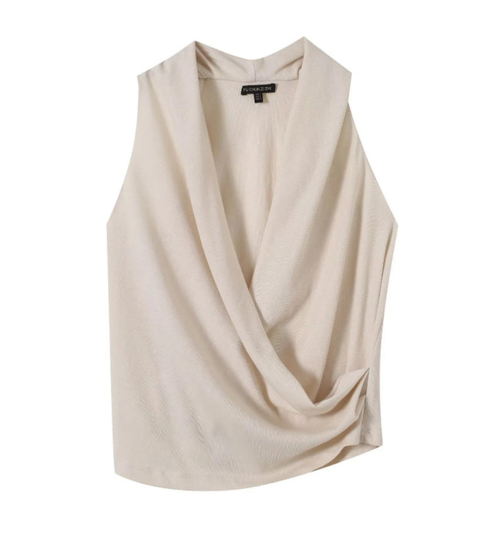 Damen Wickeloberteil mit elegantem, fließendem Stoff Drune