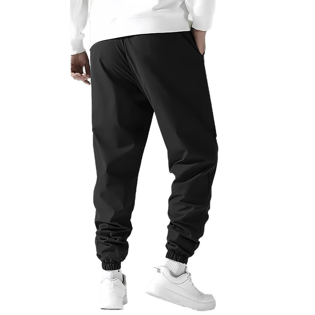 Herren Utility-Cargohose im Joggerstil mit Tunnelzugbund elastischen Beinabschlüssen und Multifachtaschen Drune