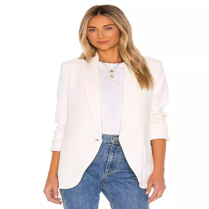 Damen Hochtaillierte vegane Lederhose mit schmaler Passform und leichtem Schlag Drune