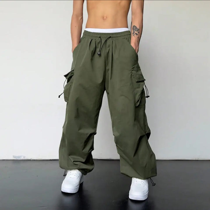 Herren Cargo Hose Weit Tunnelzug