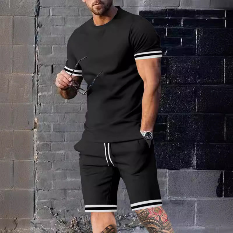 Herren Sportliches Freizeitset mit Kurzarmshirt und Short Drune