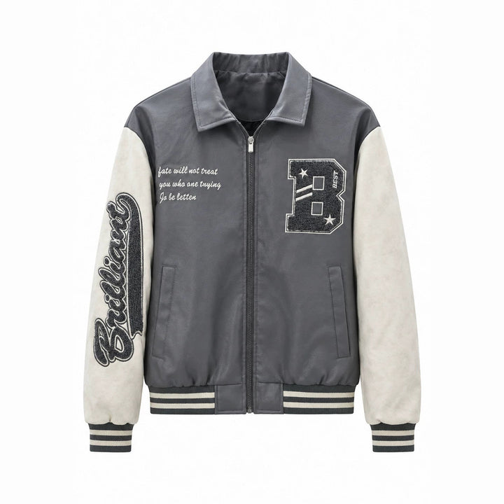Herren Modische Bomberjacke mit Logo-Details Drune