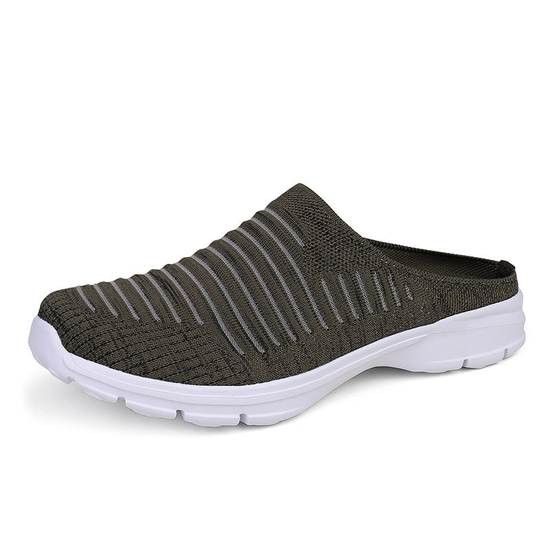 Damen nan gestrickter Schlupf-Clog mit stoßdämpfender EVA-Zwischensohle und ergonomischer Fersenstütze Drune