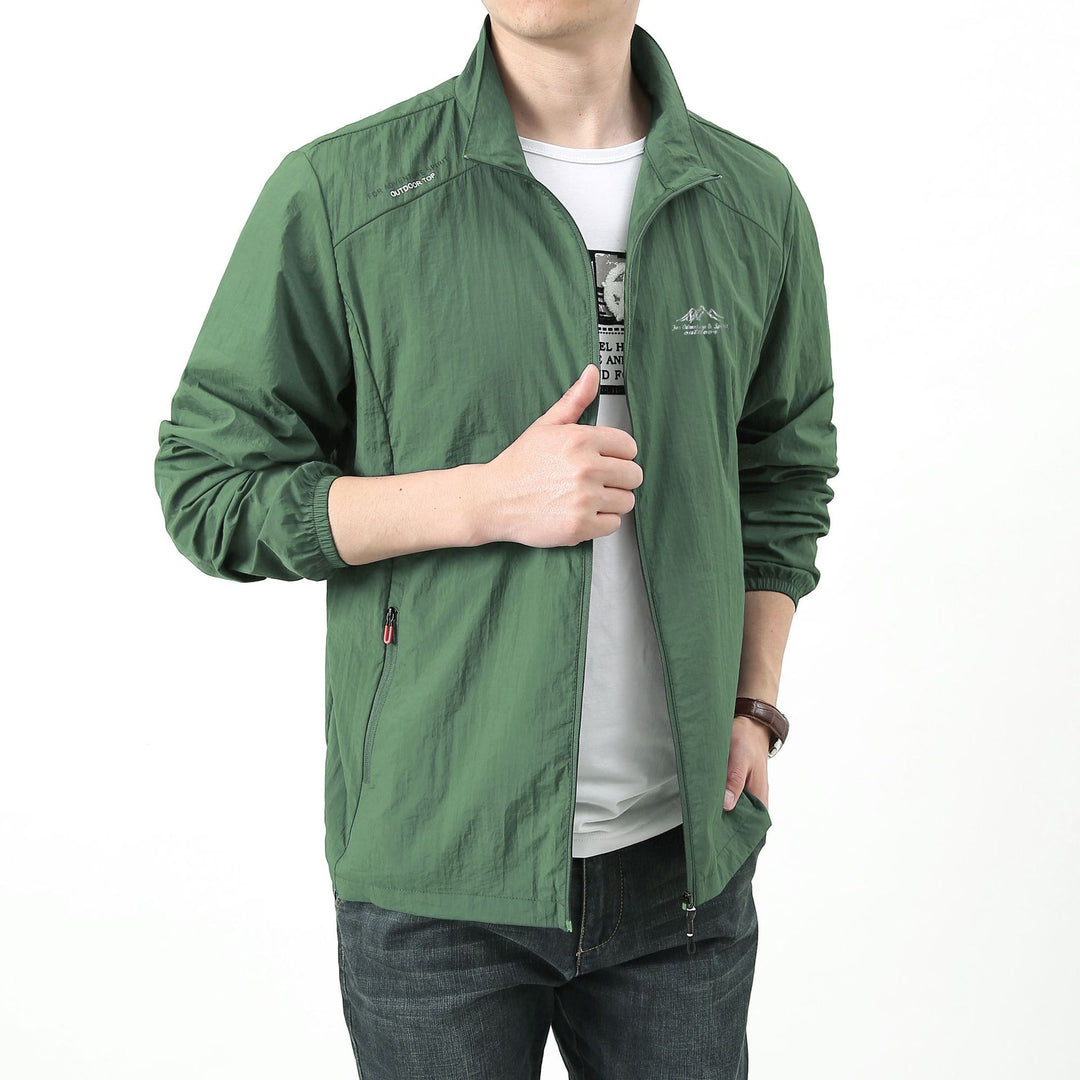 Herren Leichte Outdoorjacke mit verstellbarem Kragen Drune