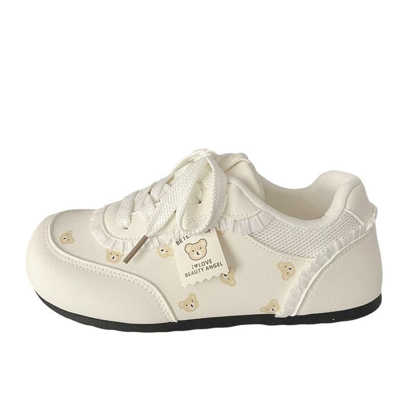 Damen Sneakers mit verspieltem Bärenmotiv und komfortabler Sohle Drune