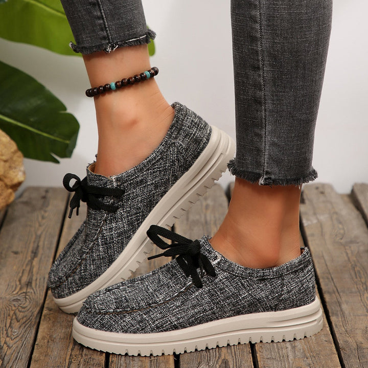 Damen Bequeme Schnürschuhe aus hochwertigem Textil Drune