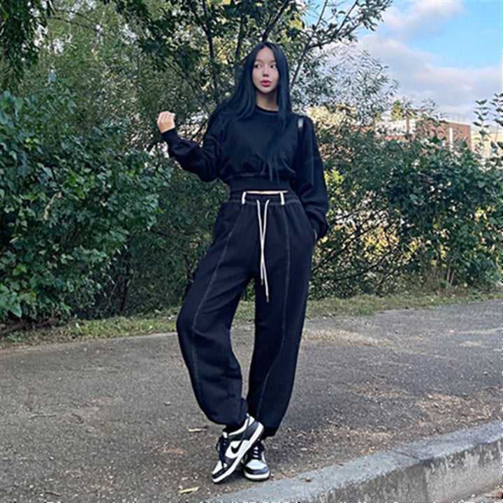 Damen sportliches Loungewear-Set mit lässigem Hoodie und bequemen Pants Drune