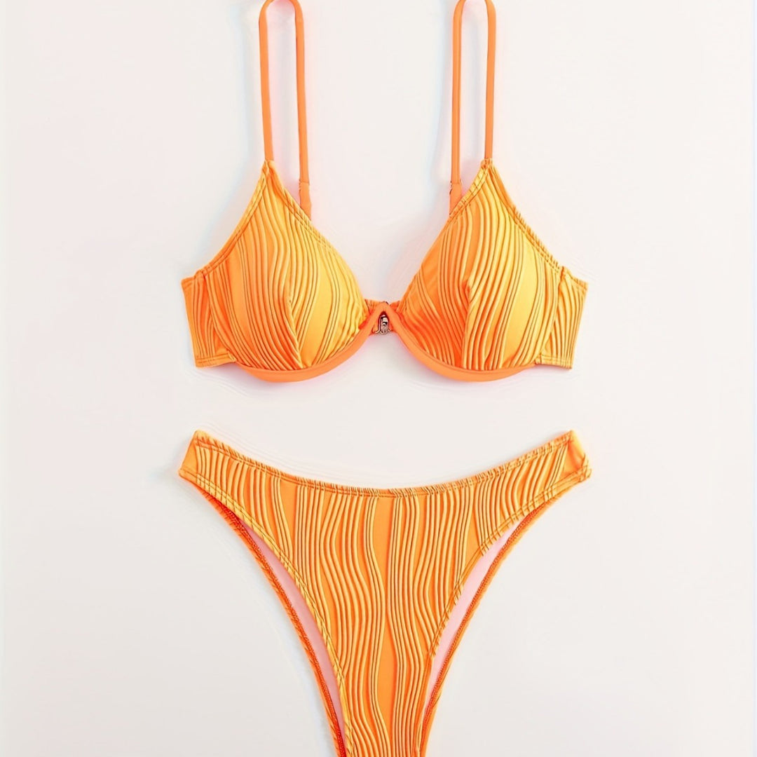 Damen Bikiniset mit elegantem Faltenmuster Drune