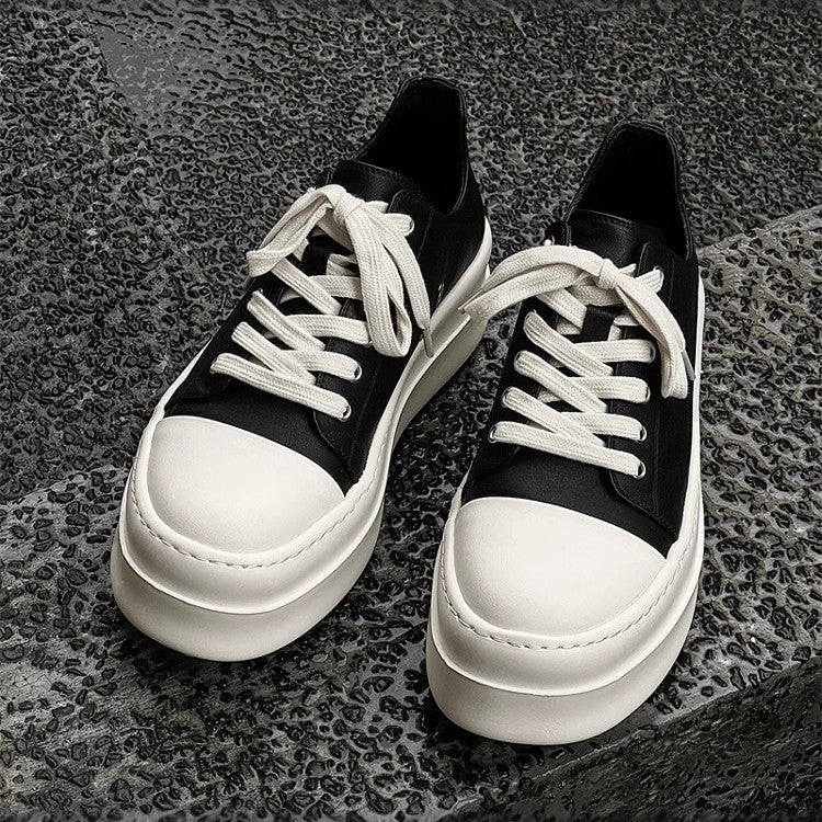 Unisex High-Top Plateausneaker aus Leder mit sculpted Plateau-Sohle Drune