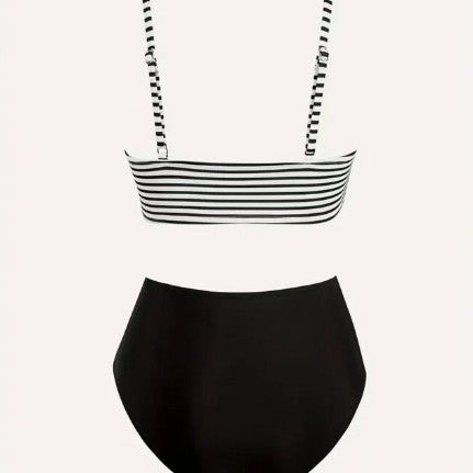 Damen Hochgeschnittenes Bikini-Set mit Wickel-Oberteil Drune