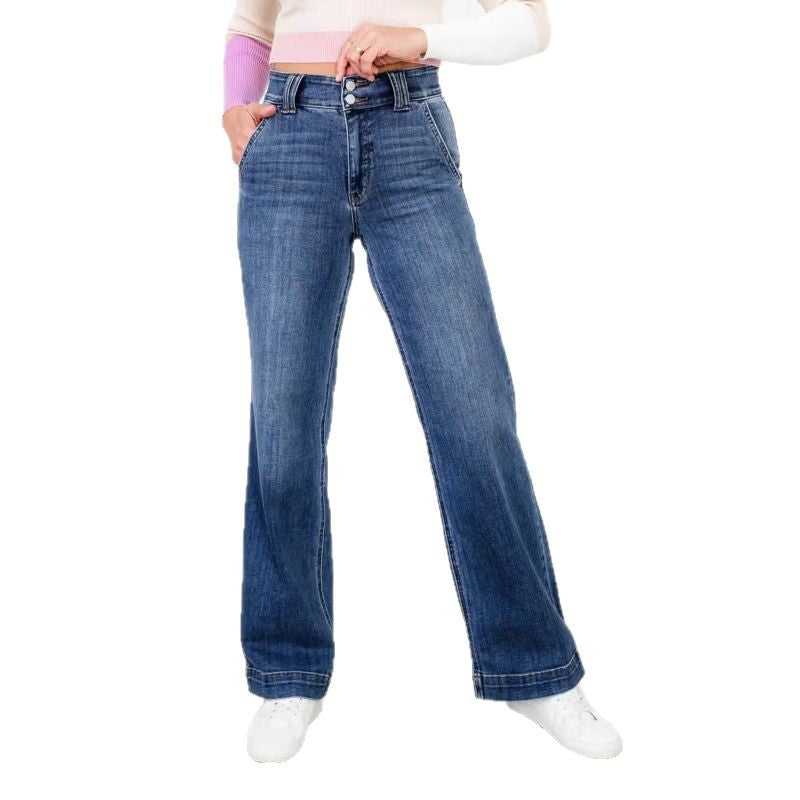Damen Hochtaillierte Jeans Drune