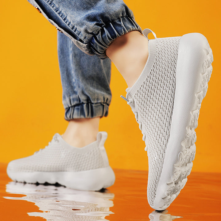 Unisex atmungsaktive Strick‑Slip-On Sneaker mit elastischem Schaft, Zuglasche und gedämpfter Leichtsohle Drune