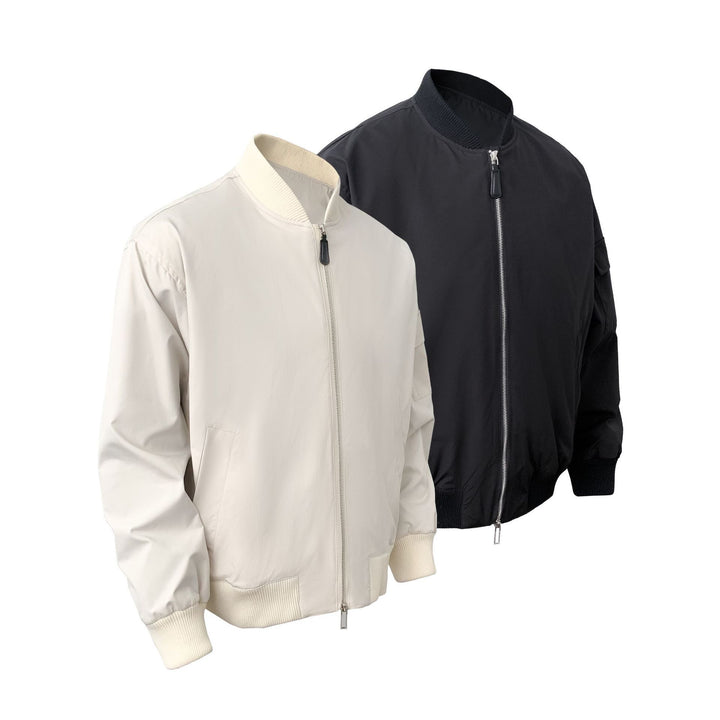 Herren Vintage Bomberjacke mit Reißverschluss Drune