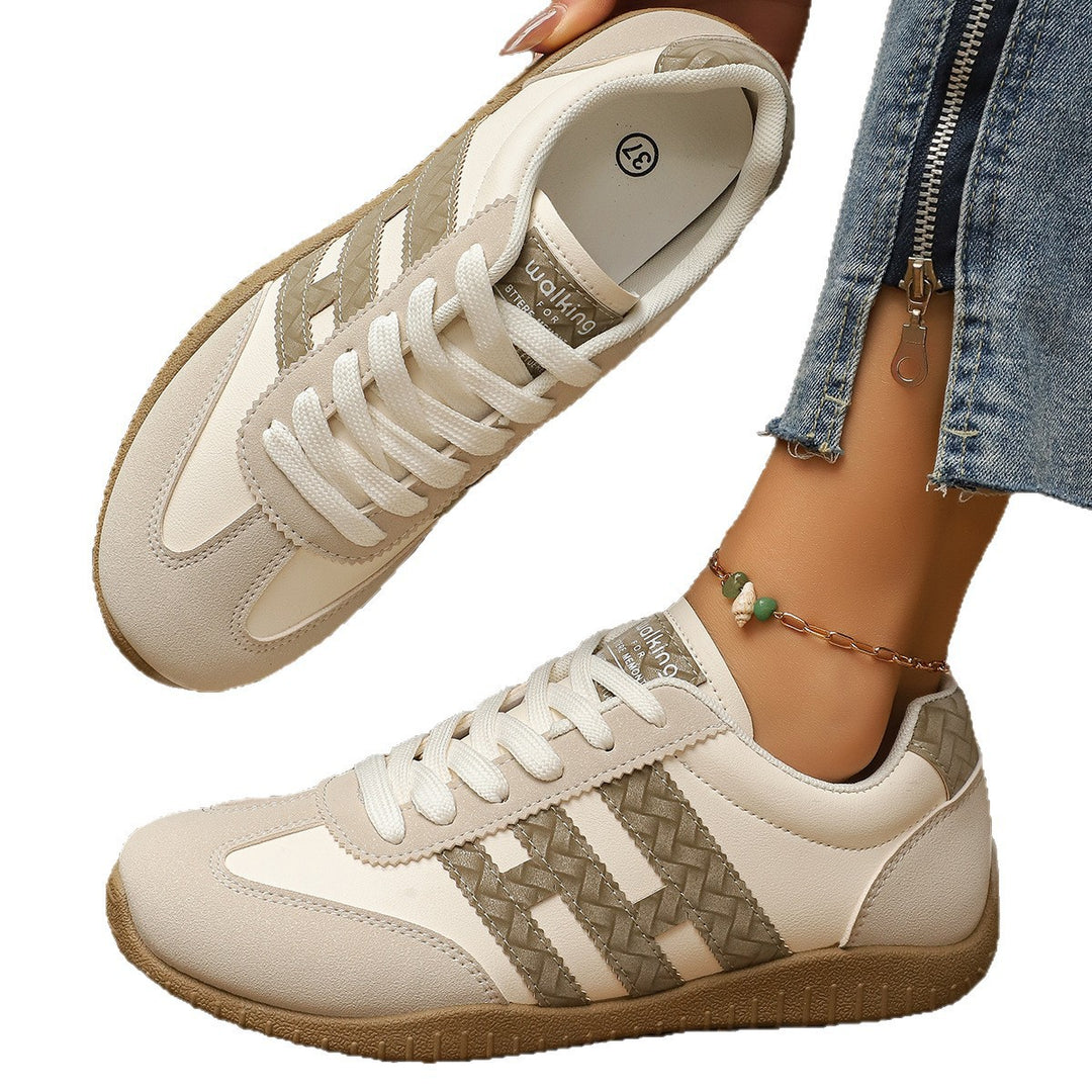 Damen Retro-Sneaker mit Gumsohle und gepolsterter Innensohle Drune