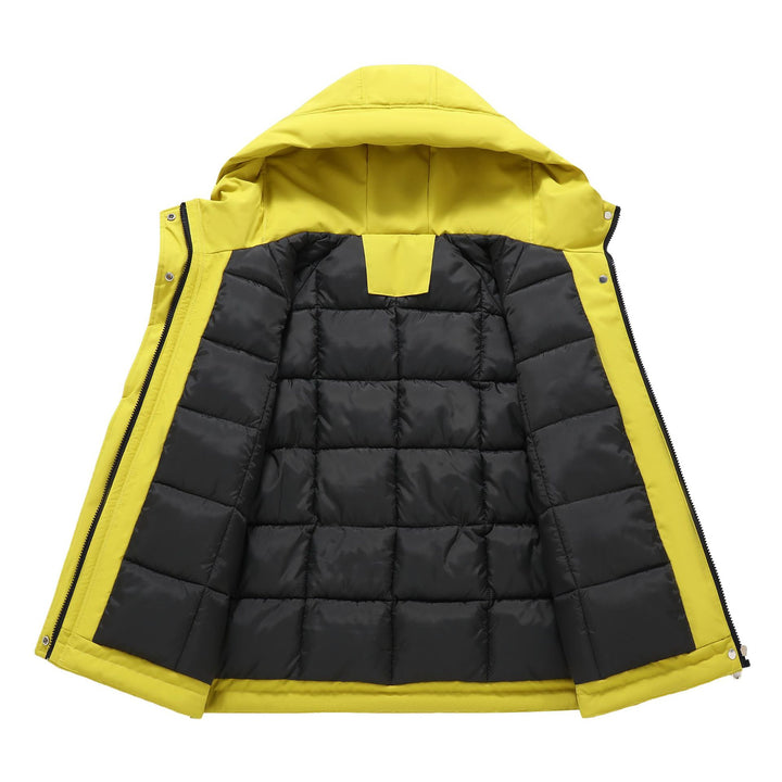 Damen Isolierte Outdoorjacke mit voluminösem Kapuzenkragen und praktischen Taschen Drune
