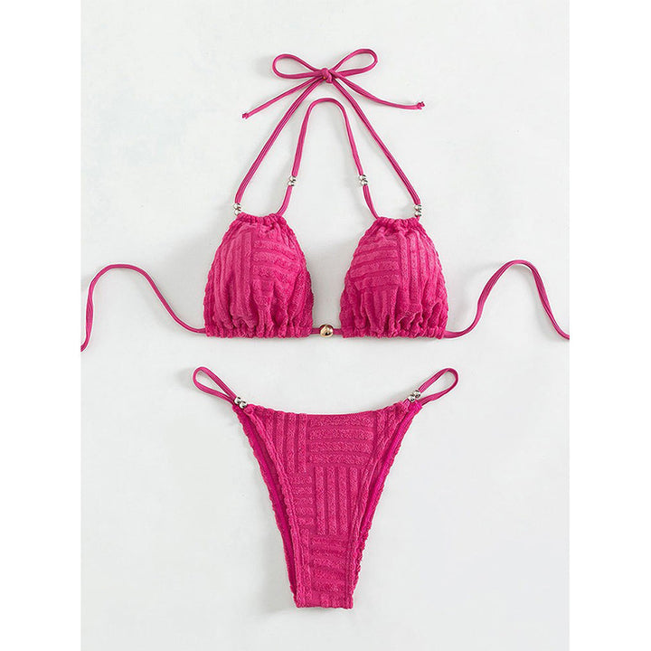 Damen Cut-Out Einteiler Badeanzug mit Knoten-Detail Drune