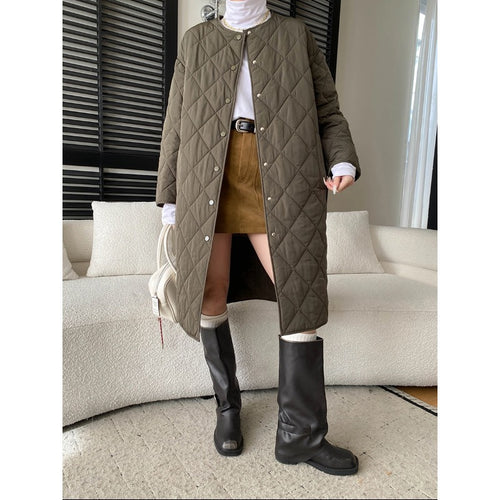 Damen gesteppte Winterjacke mit praktischen Druckknöpfen Drune
