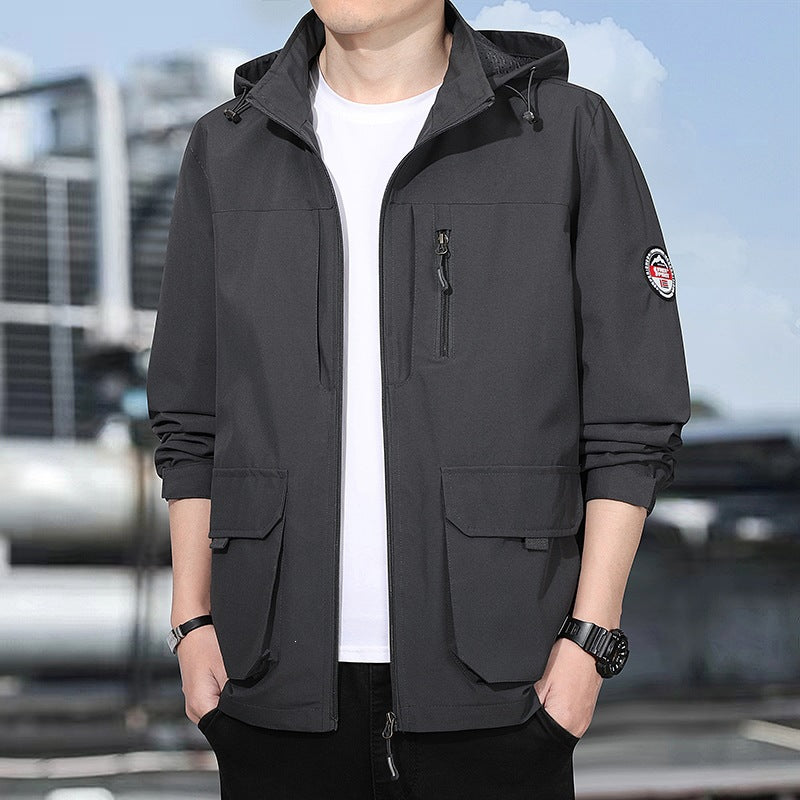 Herren multifunktionale Jacke mit Kapuze Drune