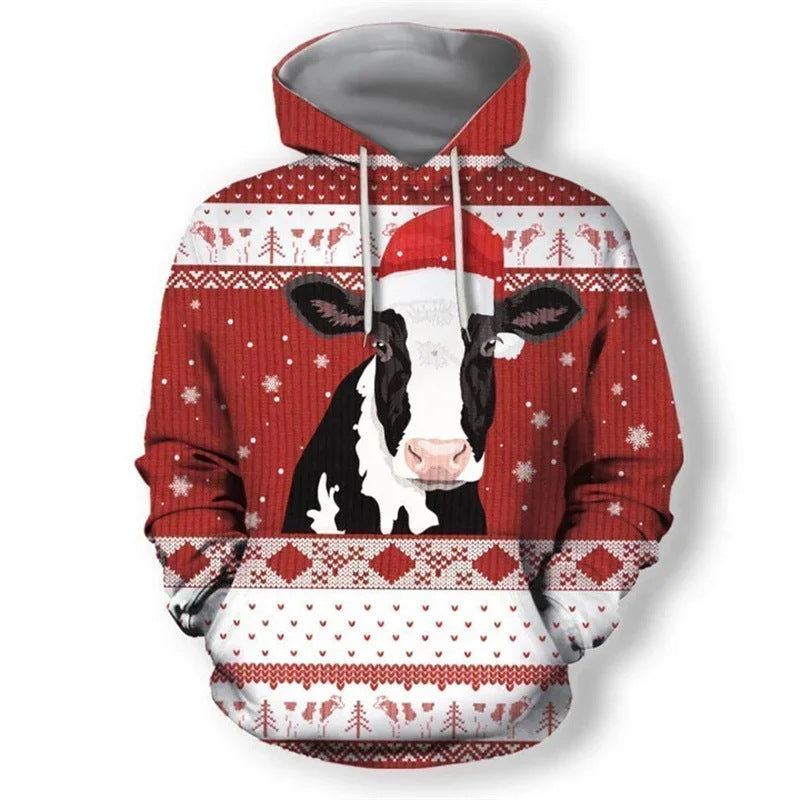 Damen Lustiger Kapuzenpullover mit weihnachtlichem DJ-Design Drune