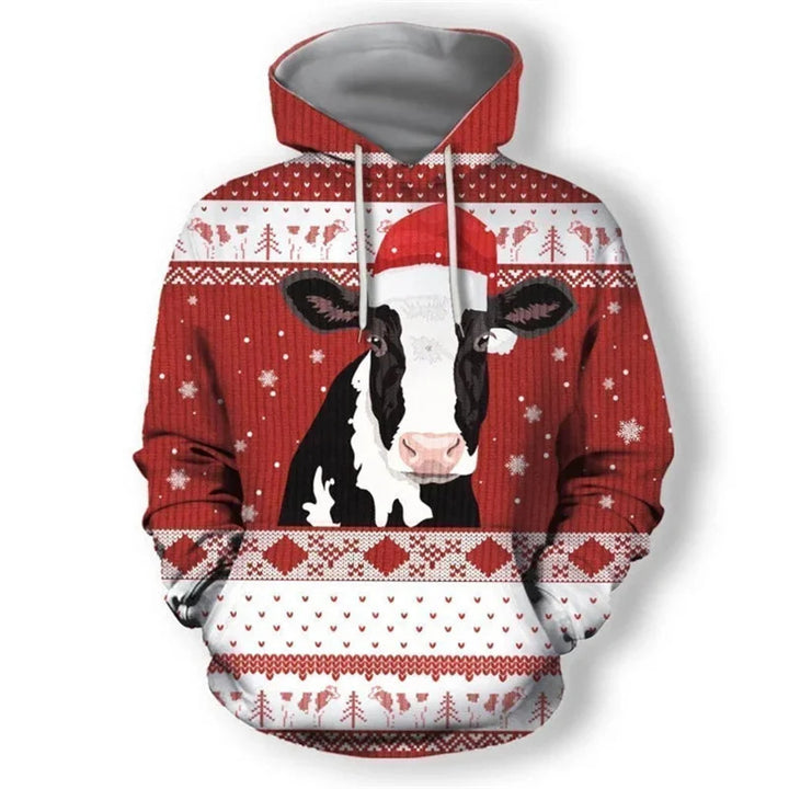 Damen Lustiger Kapuzenpullover mit weihnachtlichem DJ-Design Drune