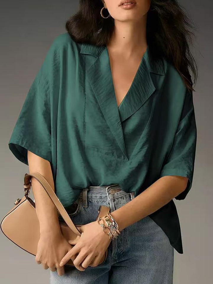 Damen elegante und luftige Bluse im Kimono-Stil Drune