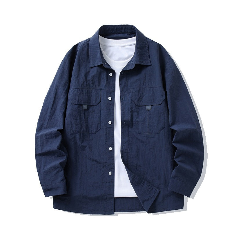 Herren Trendige und lässige Utility-Hemdjacke Drune