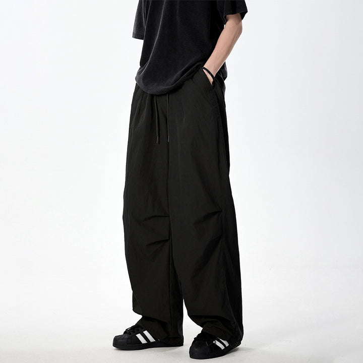 Herren Weite Utility-Cargohose mit Tunnelzugbund Knie‑Paneelen und verstellbarem Saum Drune