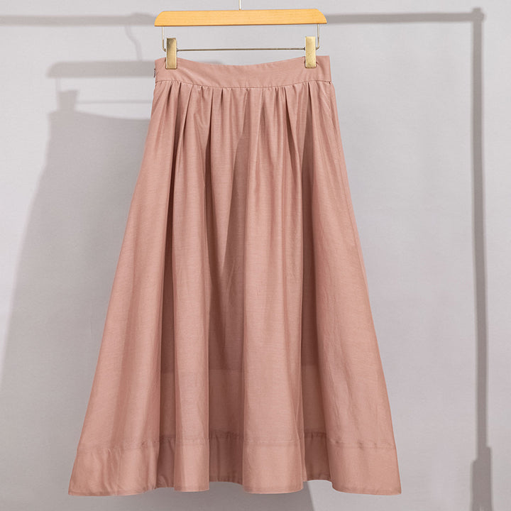 Damen Maxirock mit hohem Bund und soften Falten Drune