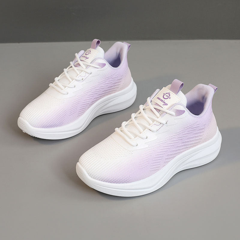 Damen sportliche Leichtgewicht Sneakers mit atmungsaktiver Obermaterialstruktur Drune