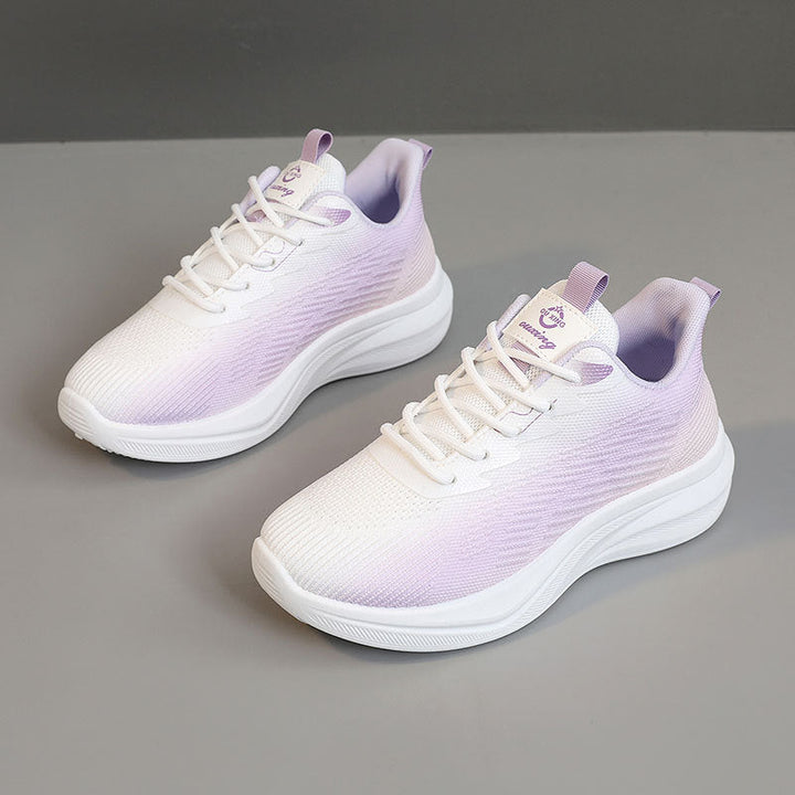 Damen sportliche Leichtgewicht Sneakers mit atmungsaktiver Obermaterialstruktur Drune