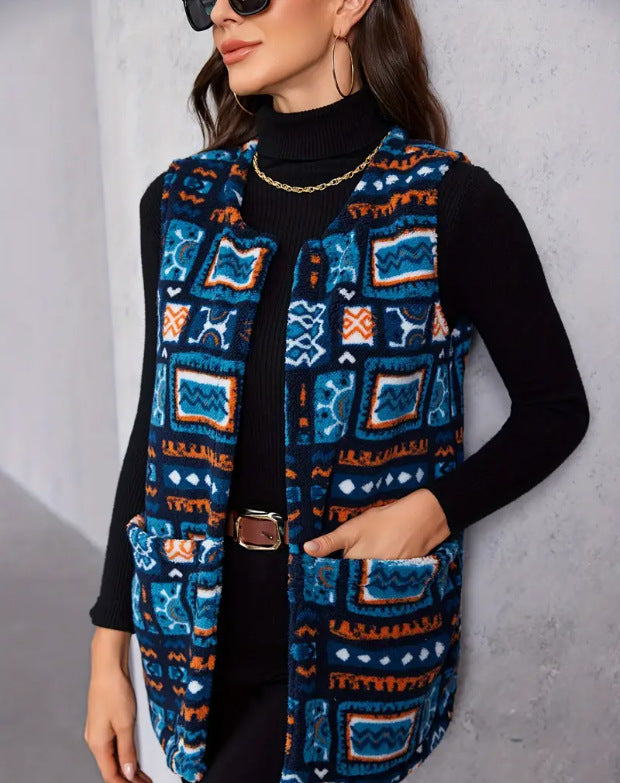 Damen Statement-Weste im Ethno-Design Drune