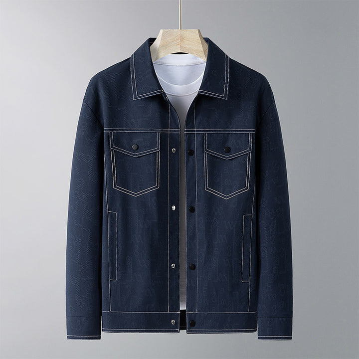 Herren Modische Denim Jacke Drune