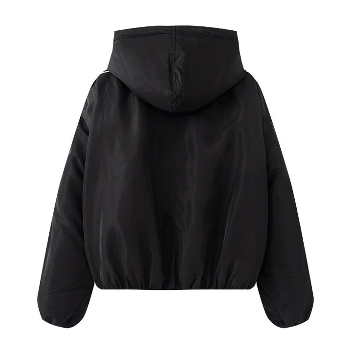 Damen sportliche Übergangsjacke mit Kapuze und seitlichen Reißverschlüssen Drune